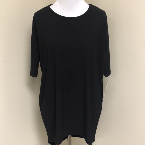 LuLaRoe Tops - LuLaRoe NWT Black Solid Irma